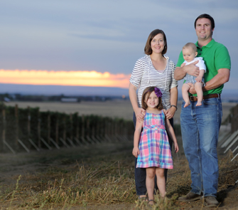 Winemaker Joe Forest & family